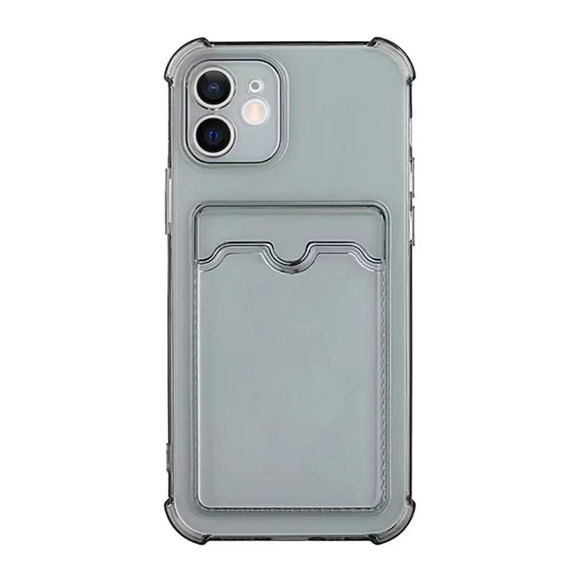 Luxury Card Bag Wallet Clear Protective Case For iphone 11 12 13 14 15 Pro X XR XS Max 7 8 SE Shockproof Transparent Cover Cases
