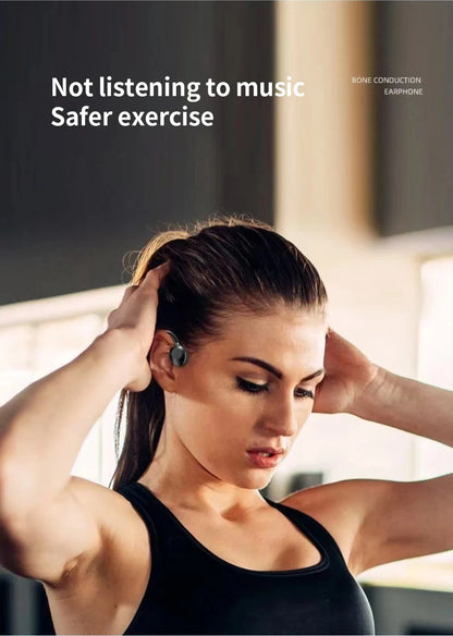KS69 Wireless Headset Bluetooth 5.2 Bone Conduction Neckband Headphone IPX5 Waterproof Sport Earphones TWS HiFi Earbuds With Mic