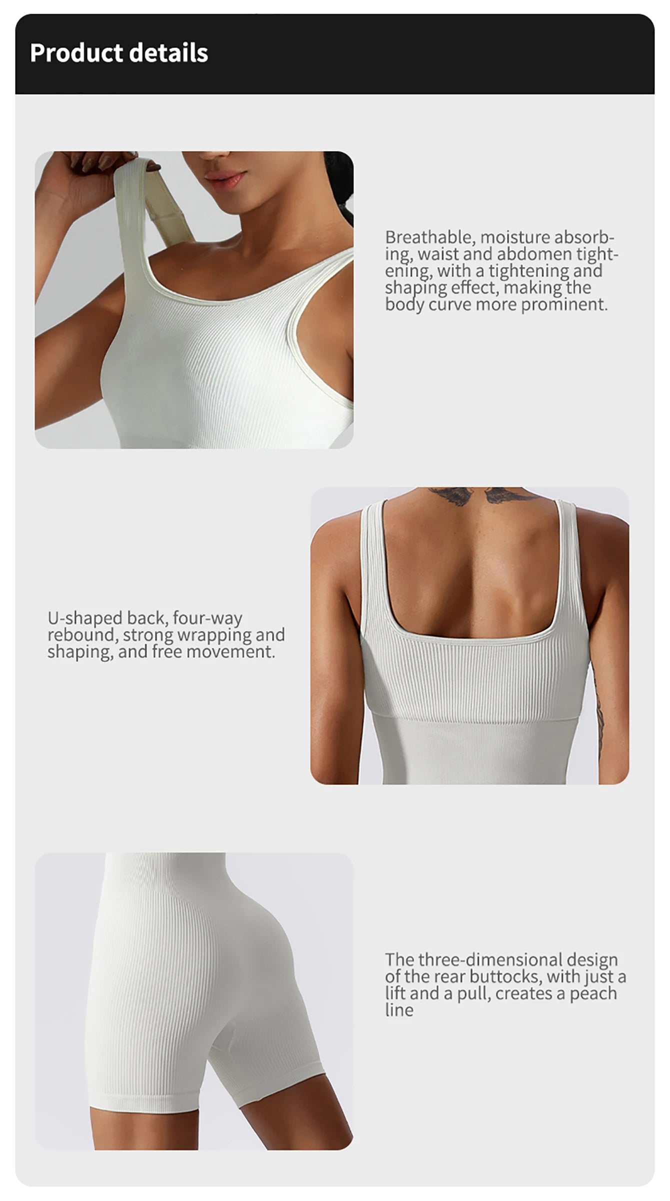 High Elastic Integrated Tight Fitting Jumpsuit Aerial Beauty Back Yoga Suit Seamless Jumpsuit for Women