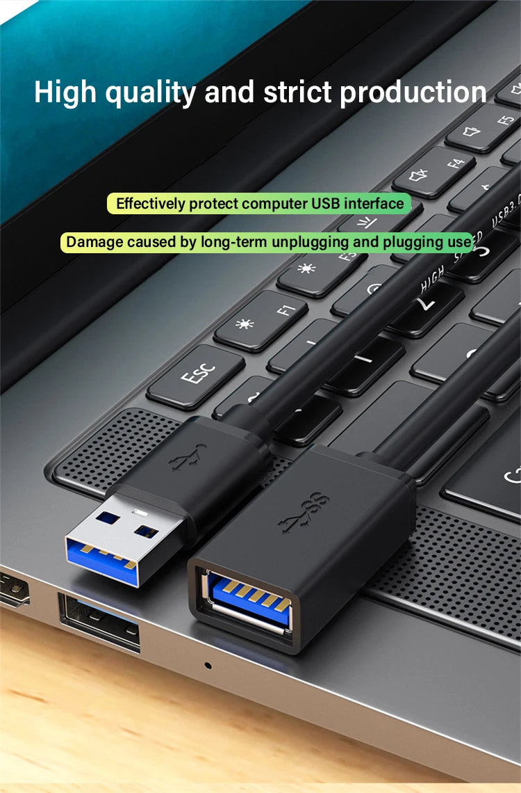 USB 3.0 Extension Cable Male to Female 5Gbps Data Cord USB3.0 Extender for PC PS3 Laptop to U Disk Smart TV USB Cable Extension