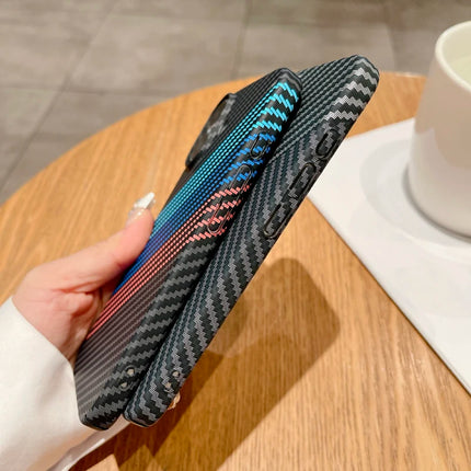 New Magsafe Magnetic Color Collision Carbon Fiber Phone Case For iPhone 16 Pro Max 14 11 12 13 15 Pro Max Shockproof Back Cover