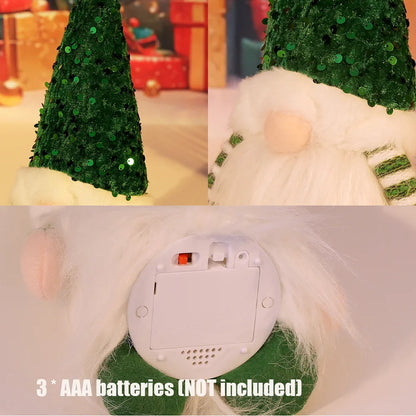 1~4pcs 2024 Christmas Doll Elf Knitted Gnome with Led Night Light Christmas Decorations for Home Xmas Navidad New Year 2025 Gift