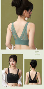 Sexy Lace Seamless Large Size Women's Bra Comfortable Breathable Sports Beauty Back Vest Sleep Gathered Wrapped Chest Tube Top