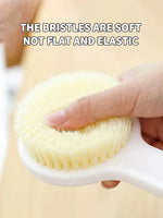 1 Pack Long Handle Shower Brush Unisex Senior Single Side Back Brush Bath Brush Exfoliating Suitable For Wet And Dry Brushes