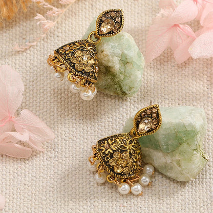 2023 Hot selling European and American retro Bohemian personality exaggerated fashion trend set with colorful gemstone earrings