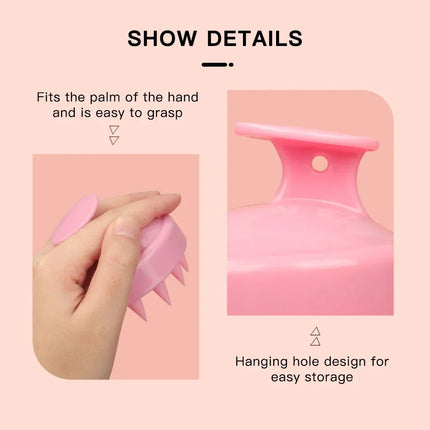 Silicone Scalp Massage Comb - Soft Hair Washing Brush for Growth, Shampoo & Shower, Gentle Scalp Massager for Hair Care