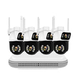 8MP PTZ WIFI Camera Kit Dual Lens PTZ IP Camera Smart Home Night Vision ICSEE APP NVR Outdoor 8CH Wireless CCTV Camera System