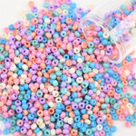 12Grams/Tube 2mm Metallic Seed Beads Japanese Round Glass Seedbeads For DIY Needlework Dress Adornment Sewing 1200pcs