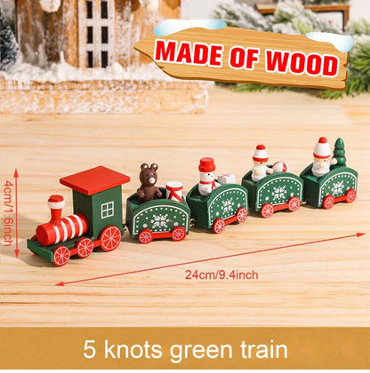 Christmas Wooden Train 2024 Xmas Ornament Merry Christmas Decorations For Home Cristmas Navidad Noel Gifts Happy New Year 2025