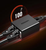 UGREEN RJ45 Splitter 1 to 2 Ethernet Adapter Internet Network Cable Extender RJ45 Connector Coupler for PC Laptop TV Box Router