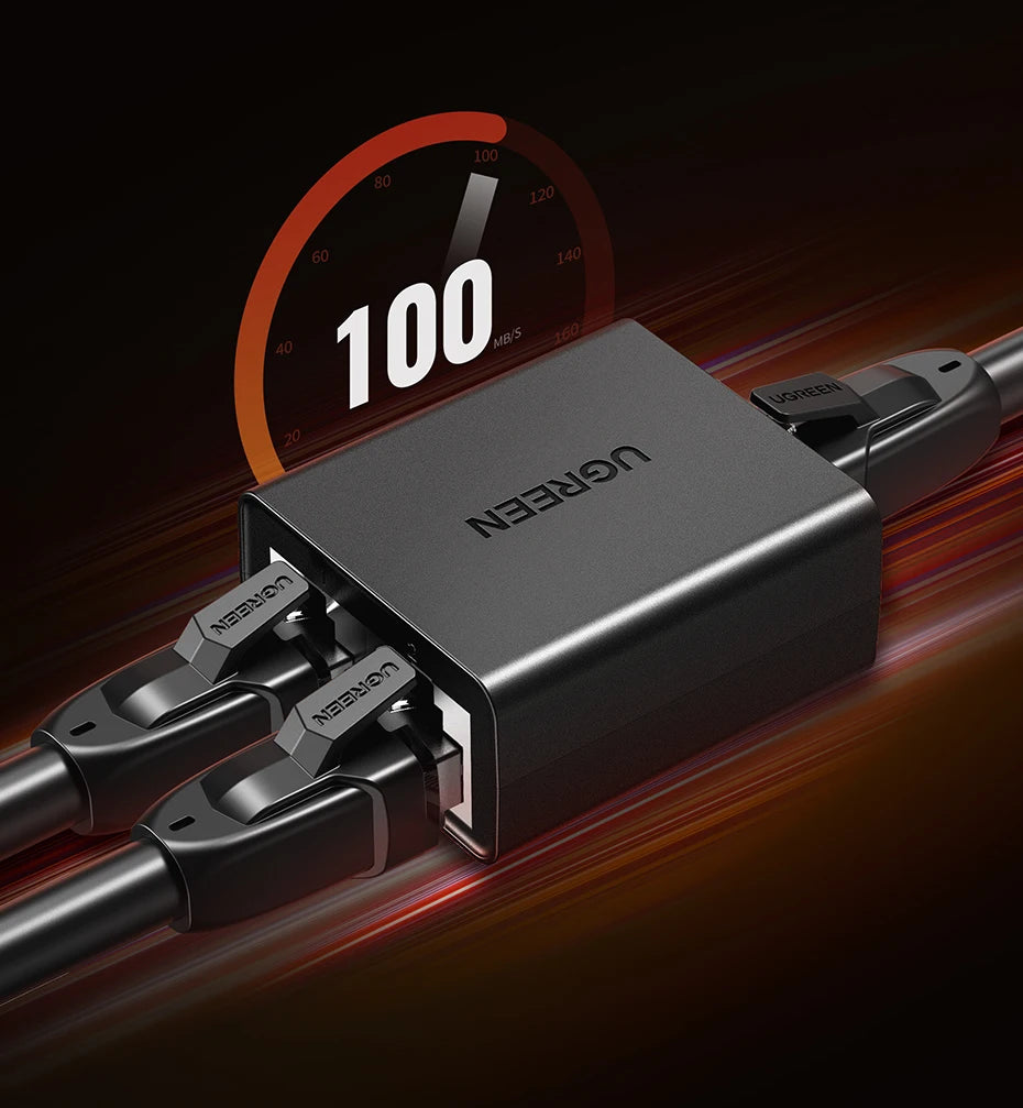 UGREEN RJ45 Splitter 1 to 2 Ethernet Adapter Internet Network Cable Extender RJ45 Connector Coupler for PC Laptop TV Box Router