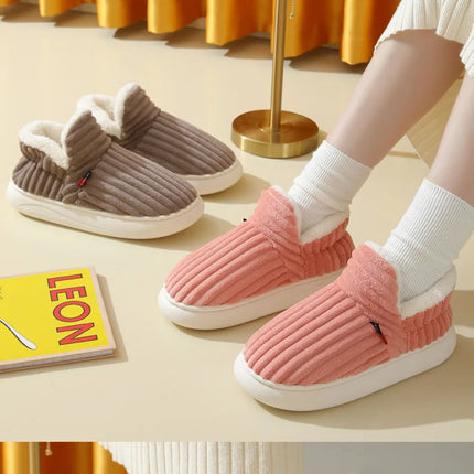 Litfun New Fur Slippers For Women Men Winter Furry Fashion Warm Ankles Plush Cozy Slides For Home Indoor Soft Sole Cotton Shoes