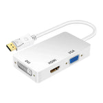 Displayport DP TO DVI VGA HDTV 3IN1 Adapter Converter Cable For Projector TV Computer Laptop PC