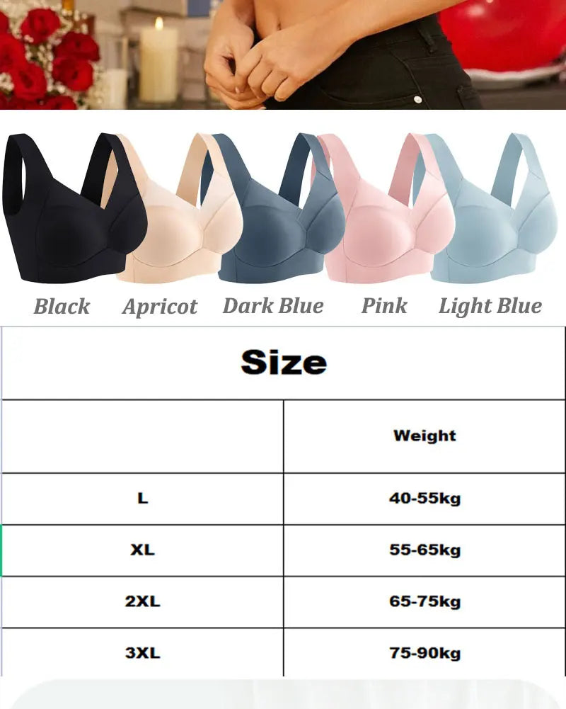 5PCS/Set Women Sexy Bras Full Cup Sports Top Soft Seamless Brassiere Lace Sexy Lingerie V Neck Intimates Underwear Plus Size Bra