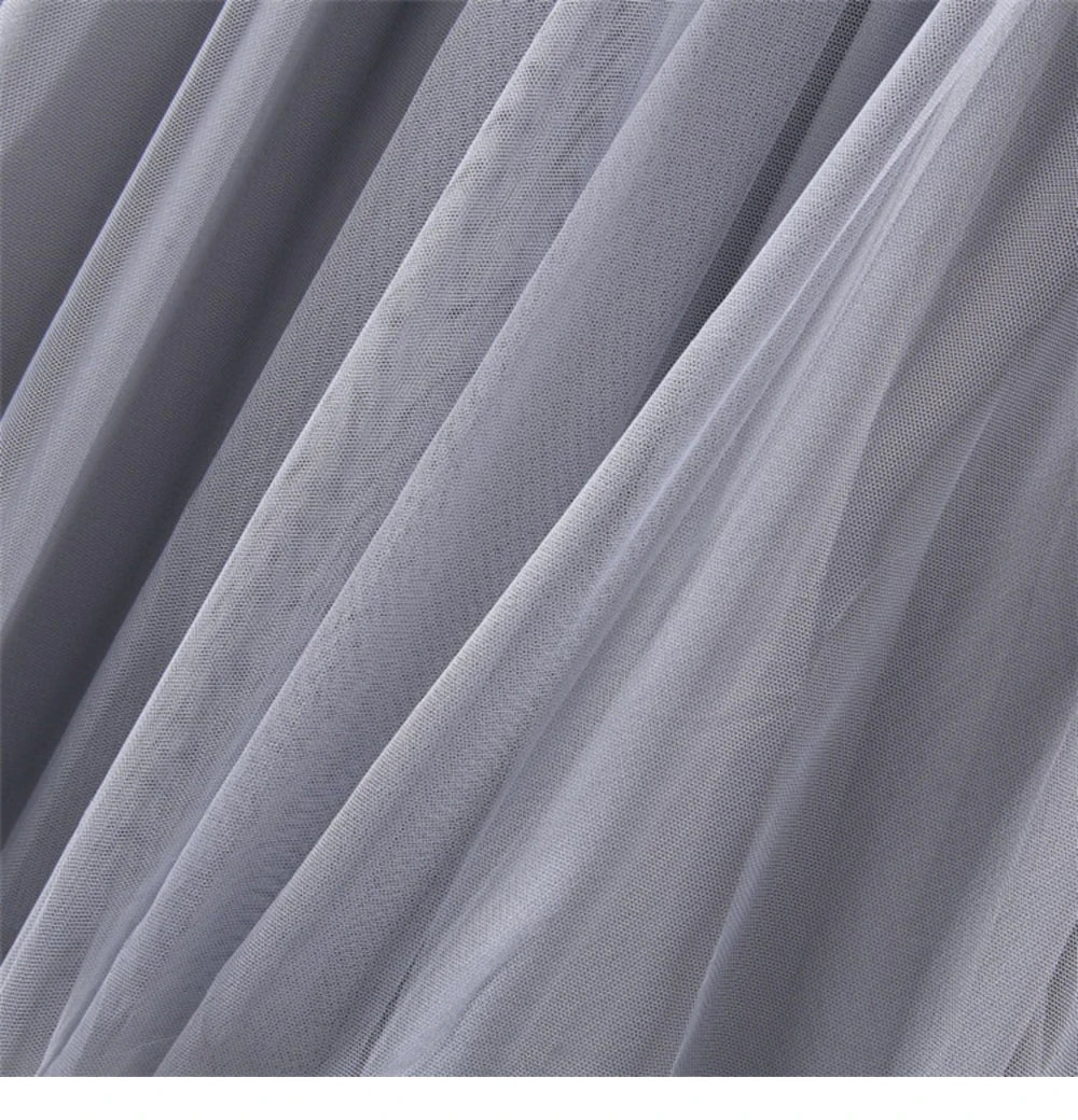 Tutu Tulle Long Maxi Skirt Women Fashion 2023 Korean Cute Pink High Waist Pleated Skirt Mesh Female Lady Aesthetic Faldas