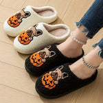Halloween Women's Slippers Home Fluffy Casual Cartoon Designer Woman Shoes Autumn Winter Indoor Plush Slides Fashion Footwear