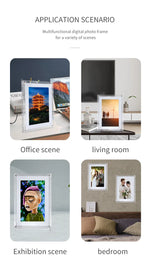 Acrylic Digital Photo Frame 5/7 Inch 1000mAh Vertical Display IPS Screen 2G Memory Battery Porta Retrato Digital