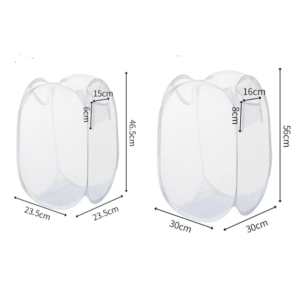 1/3Pcs Dirty Clothes Basket Skeleton Ventilated Foldable Easy Storage Portable Large Capacity Clothes Basket