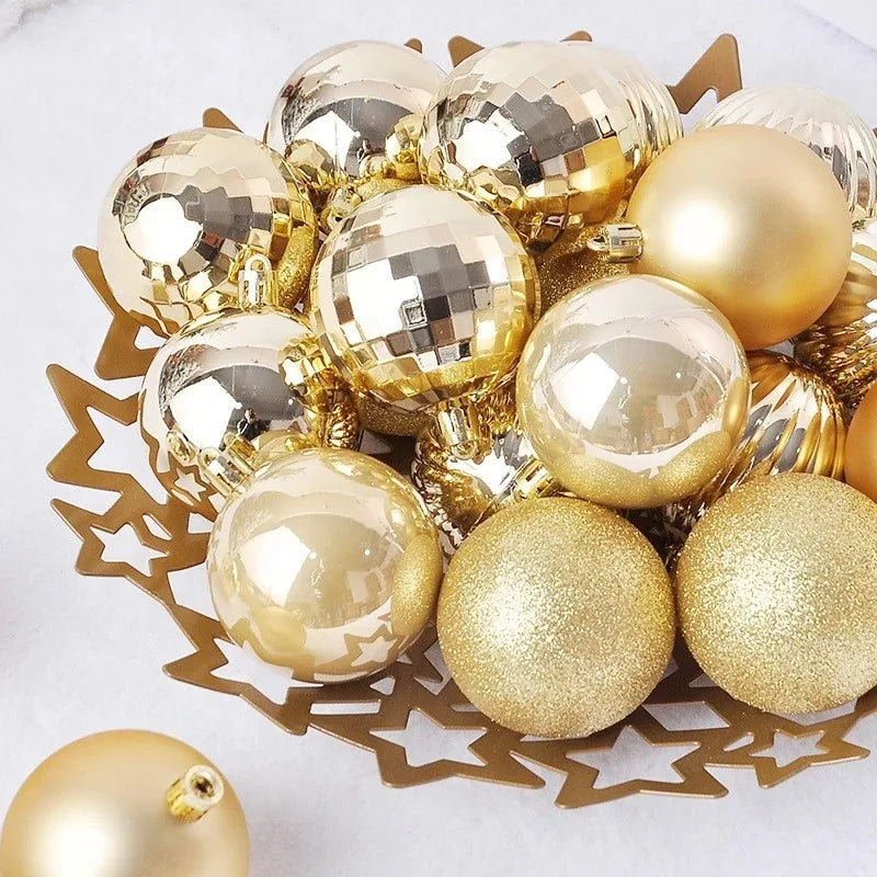 24/36Pcs 3/4CM Christmas Decoration Ball Christmas Tree Ornaments for Home Decor New Year 2025 Navidad Pendant Ball Accessories