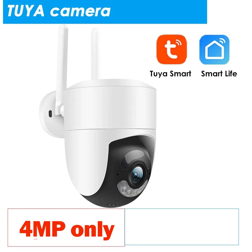 6MP Tuya WiFi Camera Outdoor 2.4G/5G Wifi Surveillance Camera Security Protection CCTV Smartlife Onvif  Alexa Google Video Cam