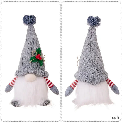 1~4pcs 2024 Christmas Doll Elf Knitted Gnome with Led Night Light Christmas Decorations for Home Xmas Navidad New Year 2025 Gift