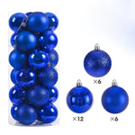 24Pcs 3/4/6CM Christmas Balls Big Ball Christmas Tree Pendant Ornaments for Party Decor 2025 New Year Navidad Gifts Accessory