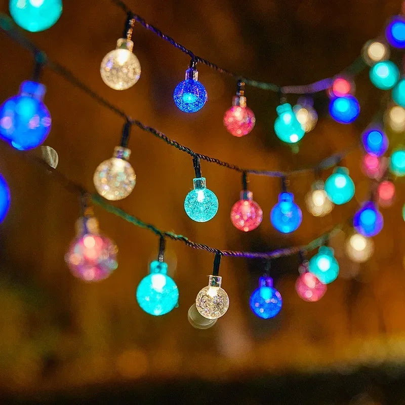 100 LED Solar Light Outdoor IP65 Waterproof String Fairy Lamps Solar Garden Garlands Christmas Decoration 12M