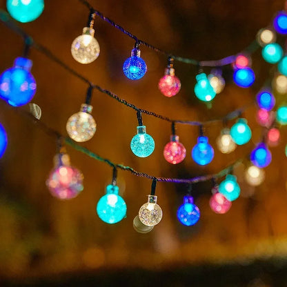 100 LED Solar Light Outdoor IP65 Waterproof String Fairy Lamps Solar Garden Garlands Christmas Decoration 12M