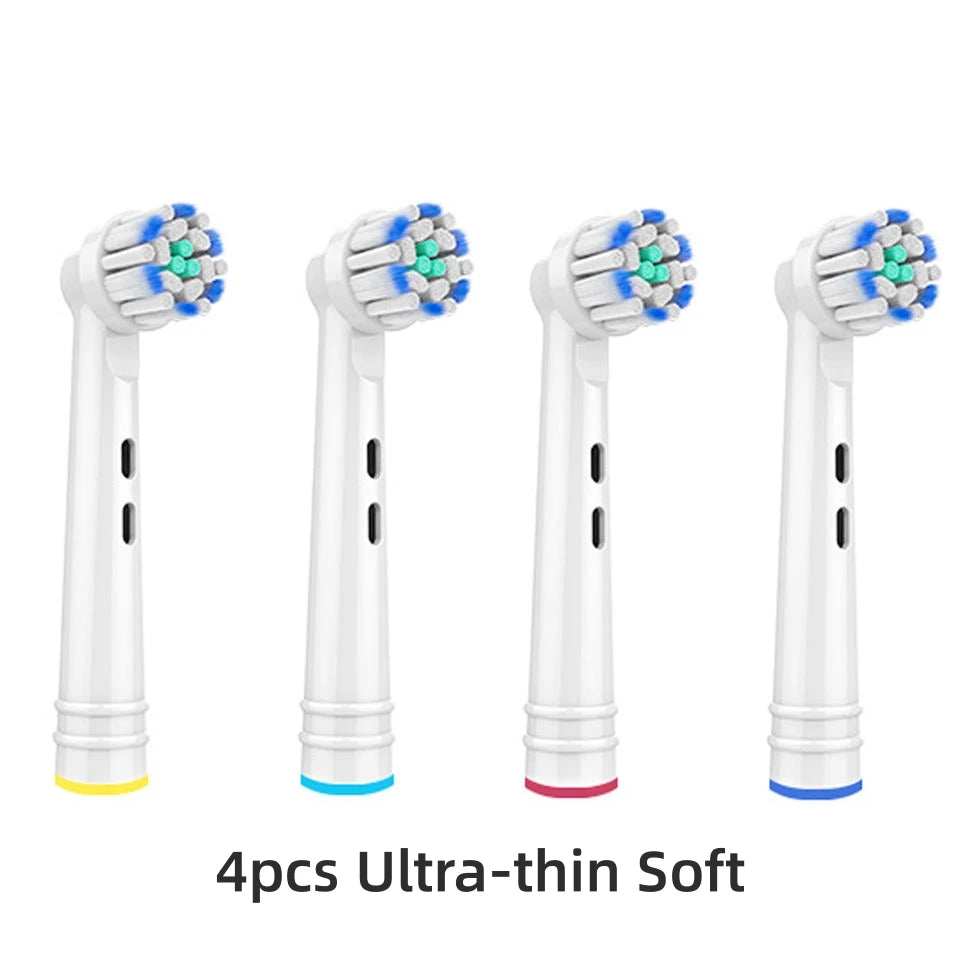 4/8PCS Replacement Brush Heads for Oral B Electric Toothbrushes Floss Cross Action 3D Pro White Precision Standard Daily Clean