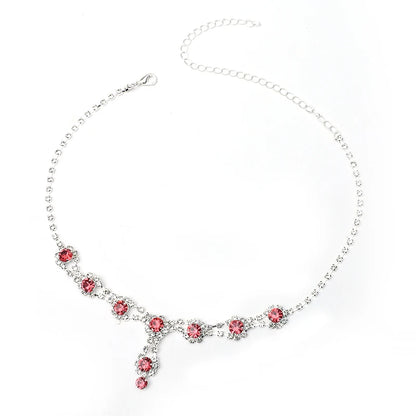 Fashionable and Elegant Bride Necklace Earring Set, European and American Cross border New Product, Simple and Trendy Claw Chain