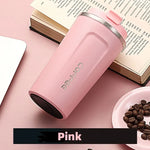 380/510ml Stainless Steel Coffee Cup Travel Thermal Mug Leak-Proof Thermos Bottle Tea Coffee Mug Office Business Style Thermos