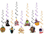 Halloween Hanging Banner Garland Bunting Pumkin Ghost Bat Paper Banner Door Hanging Ornaments Halloween Xmas Party Decoration