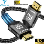 FDBRO 8K HDMI 2.1 Cable 4K@120Hz 8K@60Hz HDMI2.1 Cable 48Gbps Adapter For RTX 3080 eARC HDR10+ Video Cable PC Laptop TV box PS5