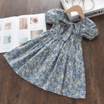 Bear Leader Rose Pink Plaid Bow Dress Elegant Lolita Child Big Girls Midi Dress Children Dresses Teens Party Princess Sundress