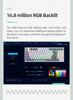 Machenike K500 Mechanical Keyboard Gaming Keyboard Wired Keyboard Hot Swappable 94 Keys RGB Light Mac Windows