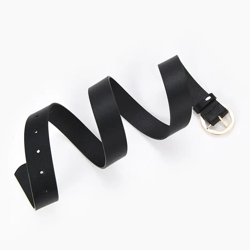 Women's Personalized Leopard Patterned Snake Patterned Belt with Gold Buckle for High-end Fashion and Fashionable Wear