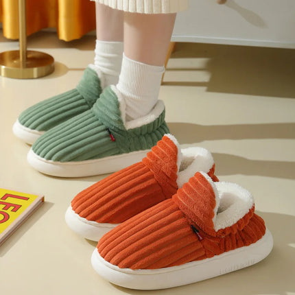 Litfun New Fur Slippers For Women Men Winter Furry Fashion Warm Ankles Plush Cozy Slides For Home Indoor Soft Sole Cotton Shoes