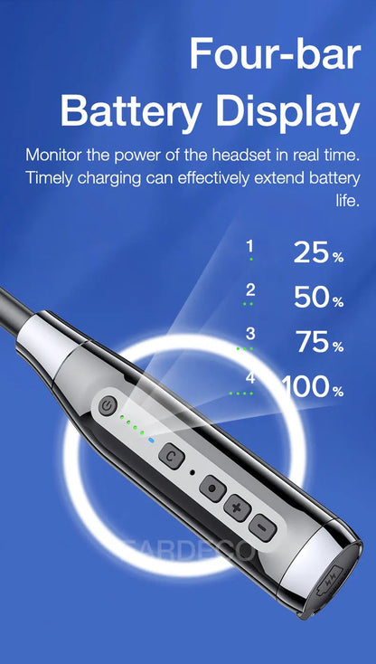 EARDECO 100 Hours Endurance Wireless Headphones Bass Bluetooth Headphone Inear Neckband Earphones Sport Headset with Mic Stereo
