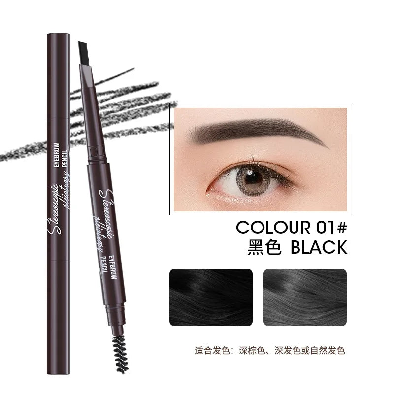 5 Colors Eyebrow Cosmetics Pencil Waterproof Double-headed Eyebrow Tattoo Natural Long Lasting Makeup Paint Eyebrow Pencil