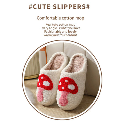 New Christmas Slippers Winter Home Warm Women Slippers House Girl Slides Bedroom Ladies Cotton Female Soft Plush Shoes