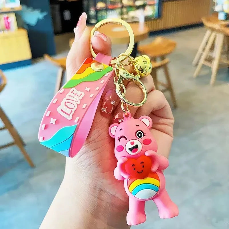 Cartoon Care Bears Movie Ii: A New Generation Popular Accessories, Love Bear Doll Keychains Couple Pendants Halloween Gift