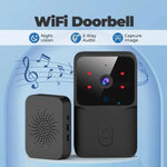 Wireless Smart Video Doorbell, 2.4G WiFi Home Security Camera, 2-way Audio, Night Vision, Battery, Secure Home Monitoring
