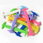 16pcs/lot Silicone Shoelaces No Tie Shoelaces 12 colors Elastic Lace Shoelace Creative Lazy Silicone Laces Rubber Lace