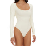 Female Underwear Open Crotch One-Piece Bodysuit Long Sleeve Seamless Waist Trainer Body Shaper Sheath Flat Belly Shapewear Woman