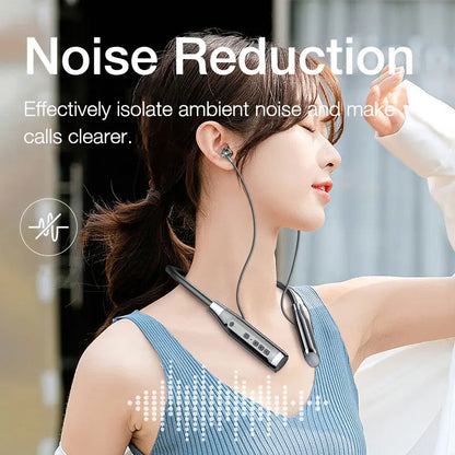 EARDECO 100 Hours Endurance Wireless Headphones Bass Bluetooth Headphone Inear Neckband Earphones Sport Headset with Mic Stereo