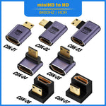 HDMI-compatible Cable Adapter mini micro hdmi to HDMI 2.1 Converter 48Gpbs 8K60HZ 4K120HZ for HDTV Projector PS4 PS5 Laptop PC