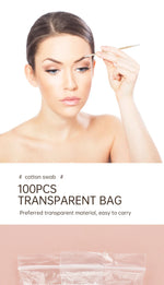 100/300 Pcs Disposable Ultra-small Cotton Swab Brush Lint Free Micro Wood Makeup Brushes Eyelash Extension Glue Removing Tools