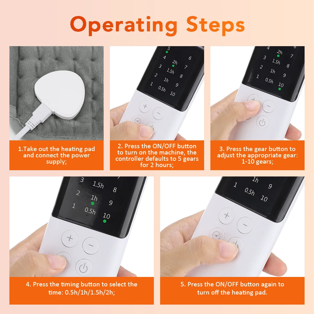 Electric Heating Waist Belt Warm Thermal Pad Office Home Temperature Control Waist Belt Warming Back Hand Warmer