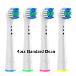 4/8PCS Replacement Brush Heads for Oral B Electric Toothbrushes Floss Cross Action 3D Pro White Precision Standard Daily Clean