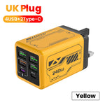 240W 6 Ports 4USB+2Type C Super Fast Charging Mobile Phone